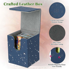 Arkeiliy MTG deck box magnetic buckle provides secure closure during transport.