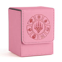 Arkeiliy pink deck box closed for secure MTG storage