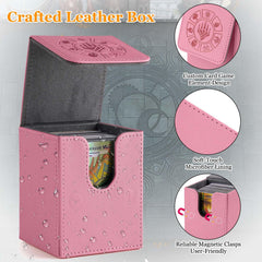 Arkeiliy pink deck box with magnetic buckle for quick access