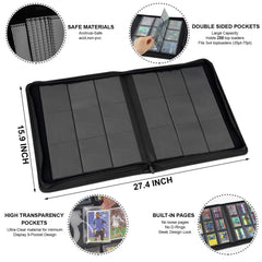 Arkeiliy Toploader Binder capacity display emphasizes 288-card capacity for serious collectors.