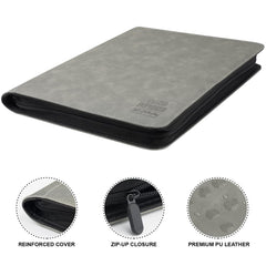 Arkeiliy Toploader Binder open pages reveal a 9-pocket layout for easy access.