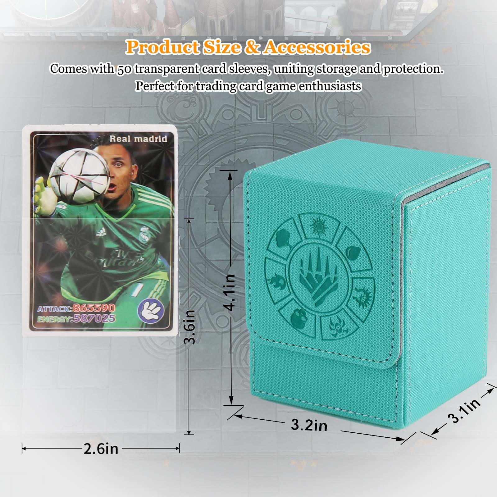 Arkeiliy turquoise compact design fits travel setups.