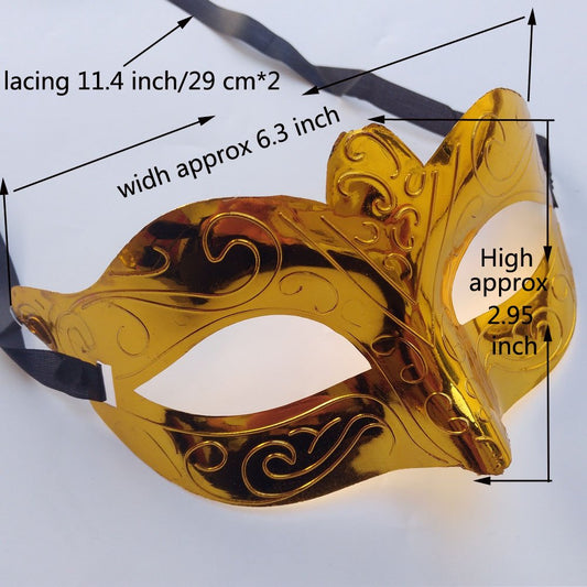 Arlai Halloween half-face mask back view, shows strap design for secure wear.