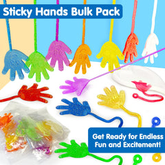 Armaytoy red glow sticky hands bright goody bag filler and games