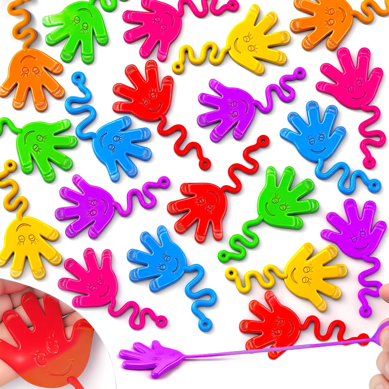 Armaytoy sticky hands color assortment for party favors and classroom prizes.