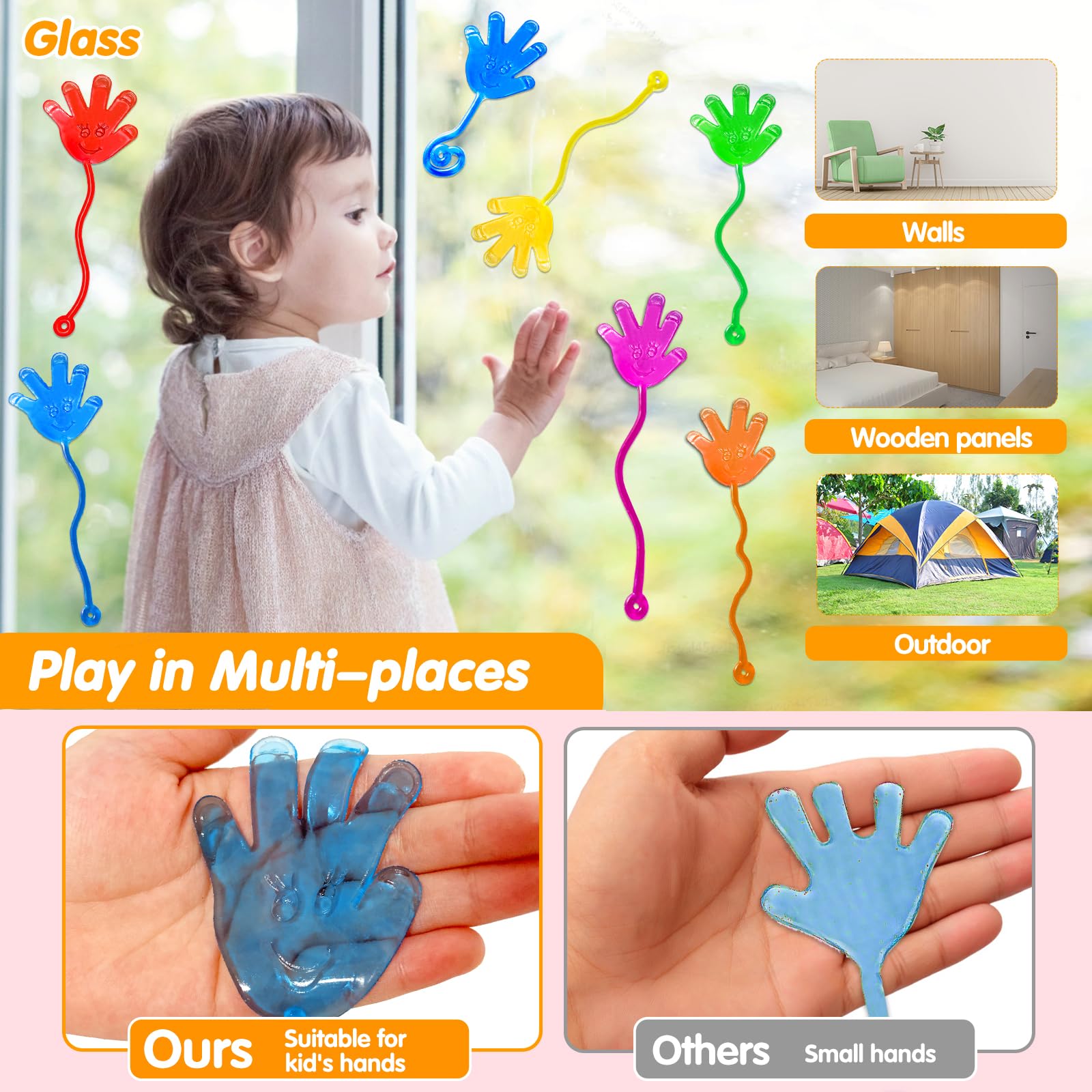 Armaytoy sticky hands for Halloween, Easter, and Christmas goody bags.