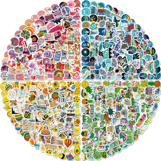 Arme stickers pack 400 pcs, cute vinyl decals for notebooks and water bottles.