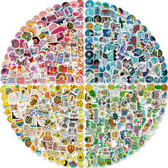 Arme stickers pack 400 pcs, cute vinyl decals for notebooks and water bottles.