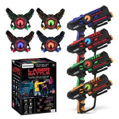 ArmoGear laser tag quad set ready for backyard battles with immersive sounds.