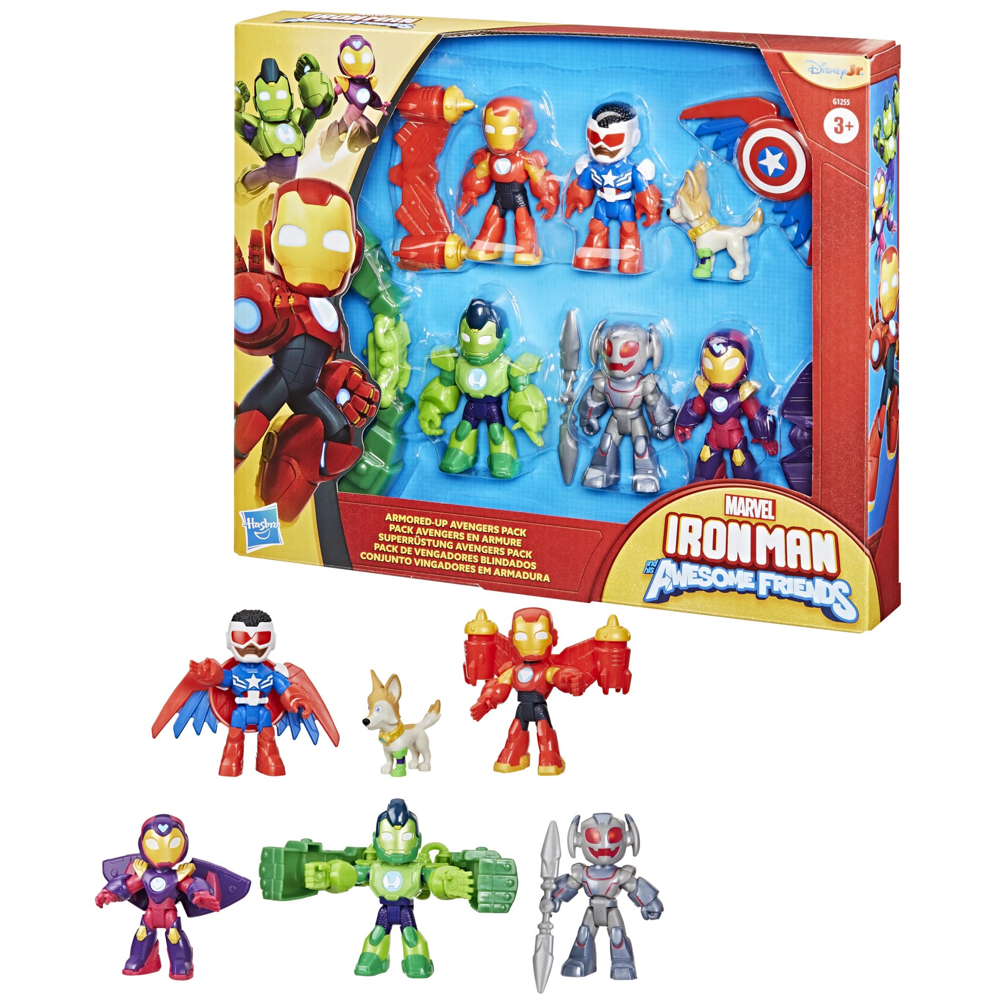 Armor-up accessories image showing detachable gear for creative play