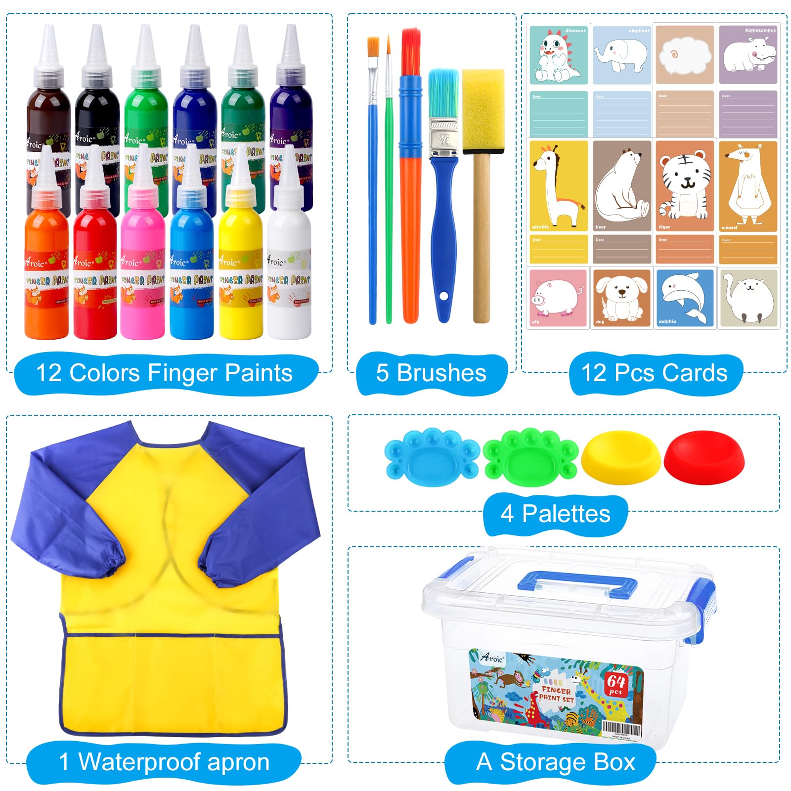 AROIC brushes and sponges laid out for smooth painting and easy cleanup.