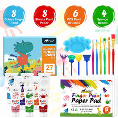 AROIC finger paint paper sheets for smooth color spread during art.