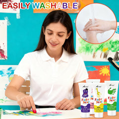 AROIC gift-ready finger paint kit ideal for back-to-school crafts