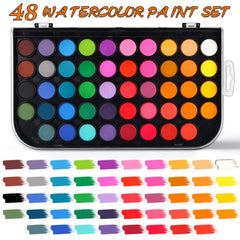 AROIC Watercolor Paint Set brushes enable precise strokes and easy cleanup.