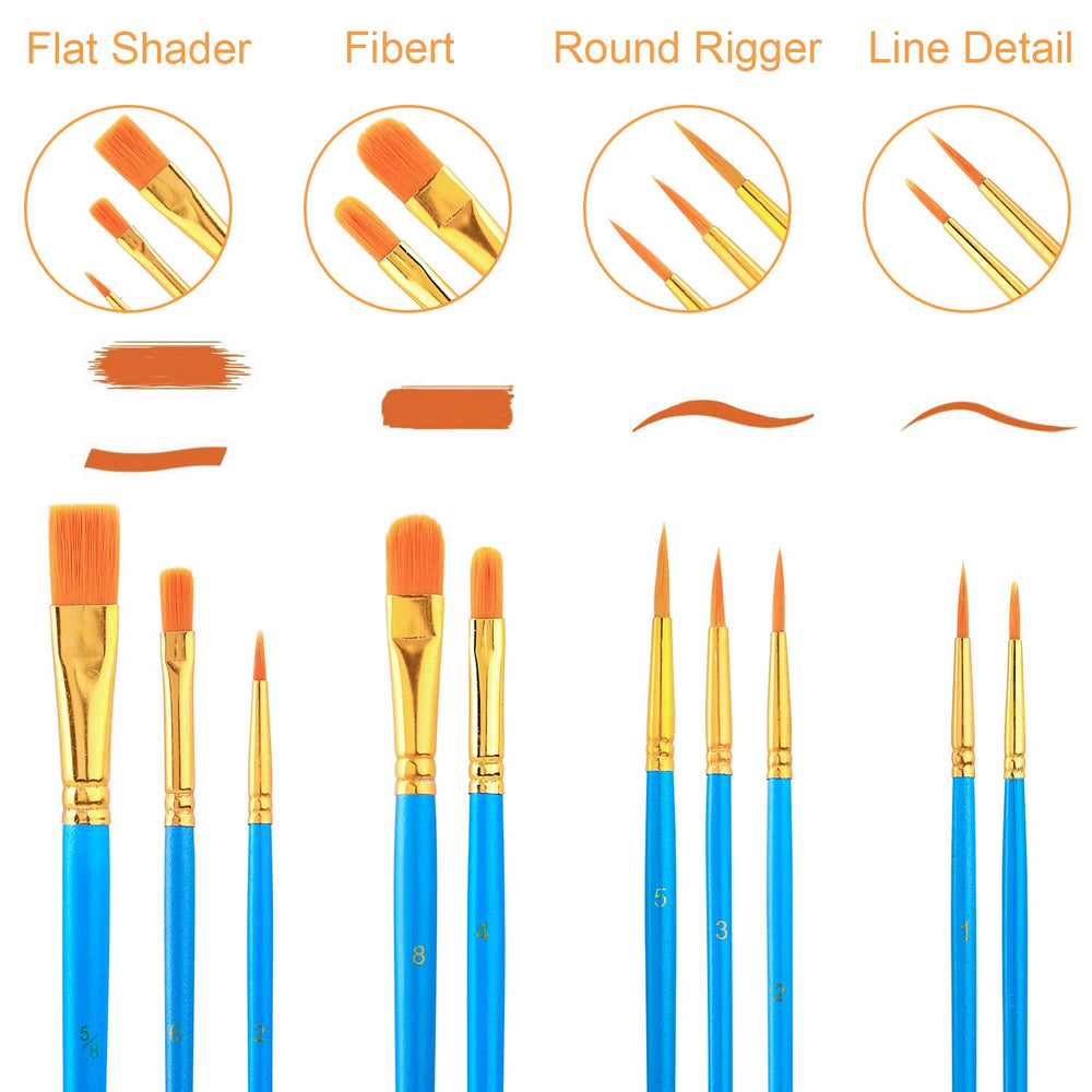 AROIC water brush pens provide flexible washes and clean lines.