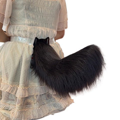 Aroogudo electric ears handmade in soft fleece for comfortable cosplay.