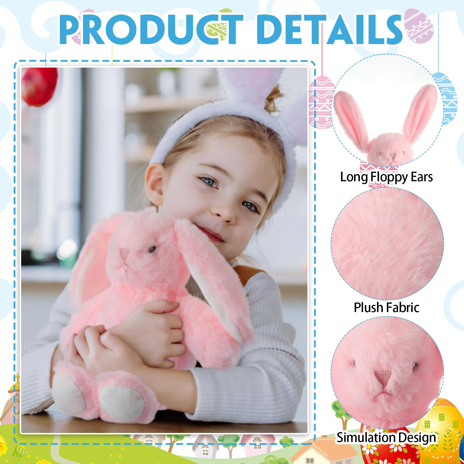 Arrowbash 13.5-inch plush bunny, soft and cuddly