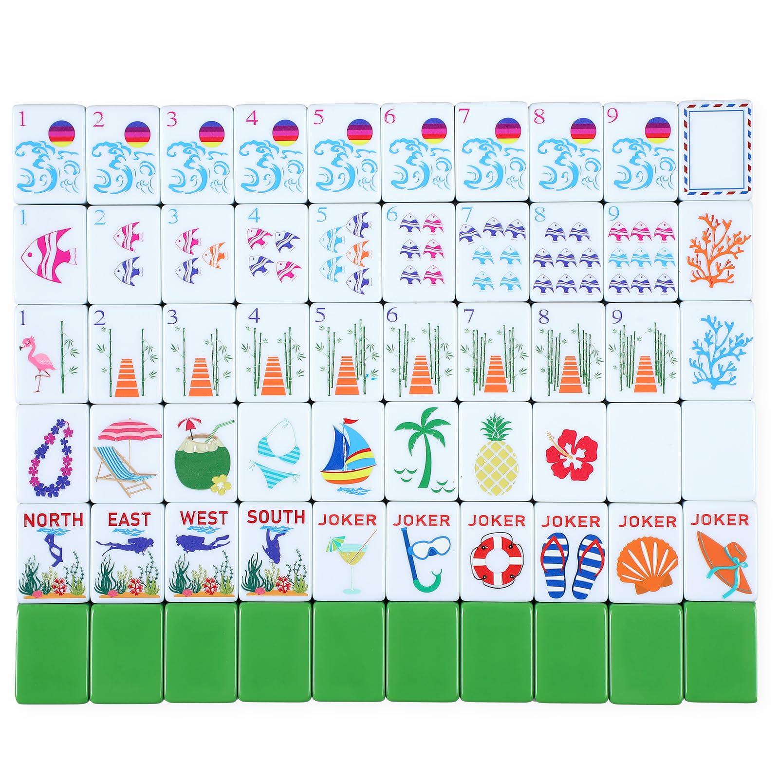 Arrowbash 160-piece American Mahjong tiles for quick setup and easy play.