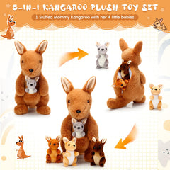 Arrowbash baby kangaroos in a set inspire imaginative storytelling and family playtime.