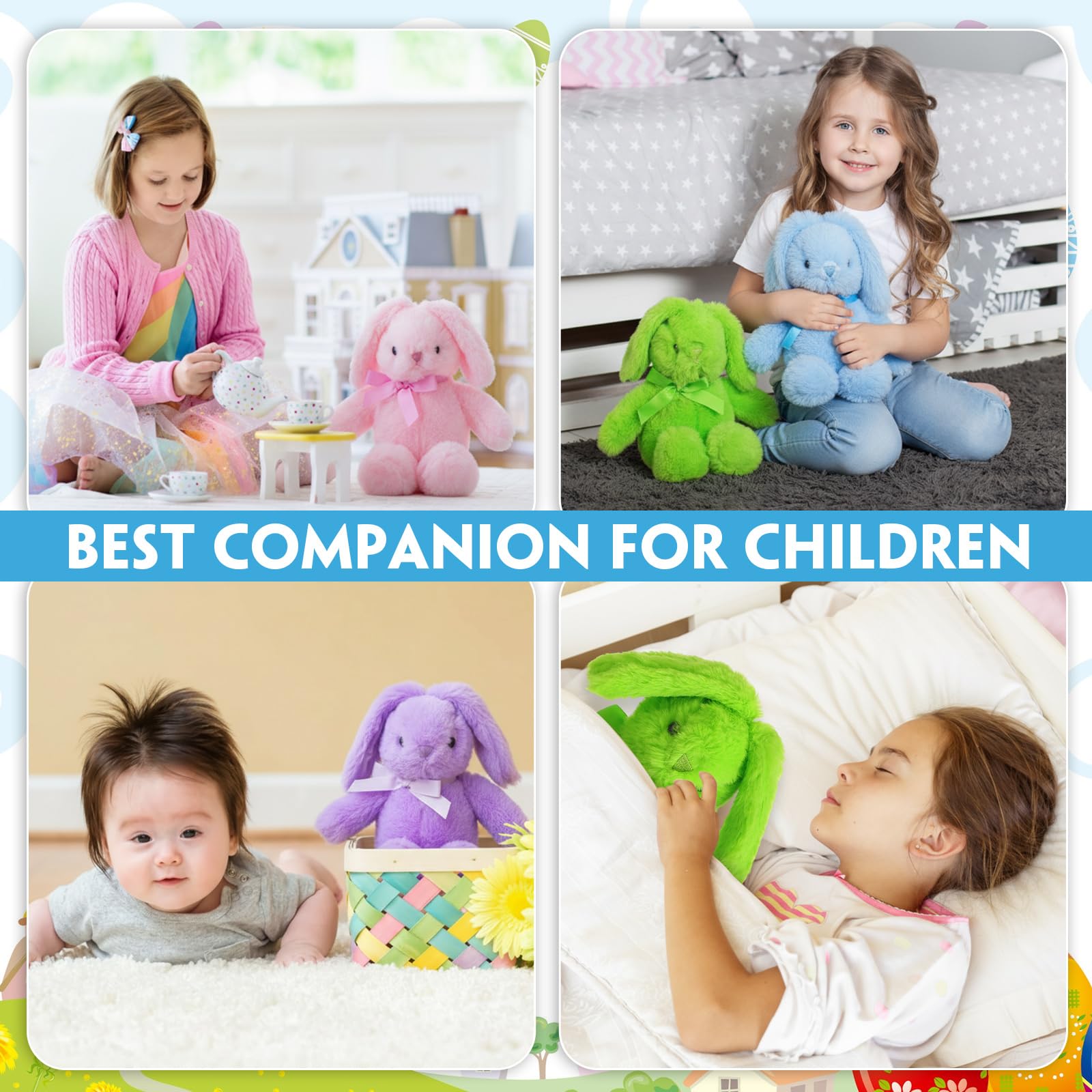 Arrowbash child-friendly bunny plush ideal as gift or party prize.