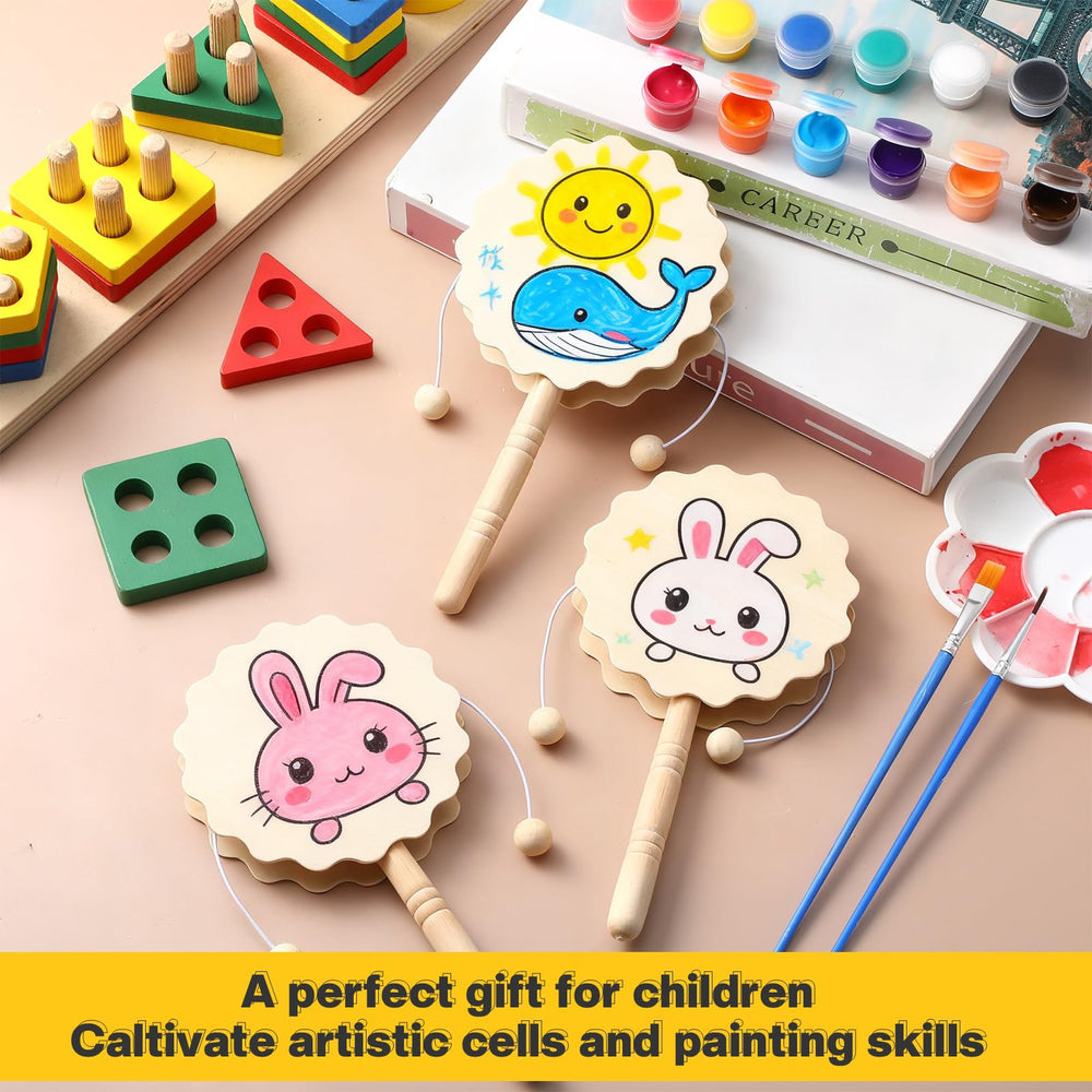 Arrowbash family-friendly rattle activity encourages collaboration and expressive decorating.