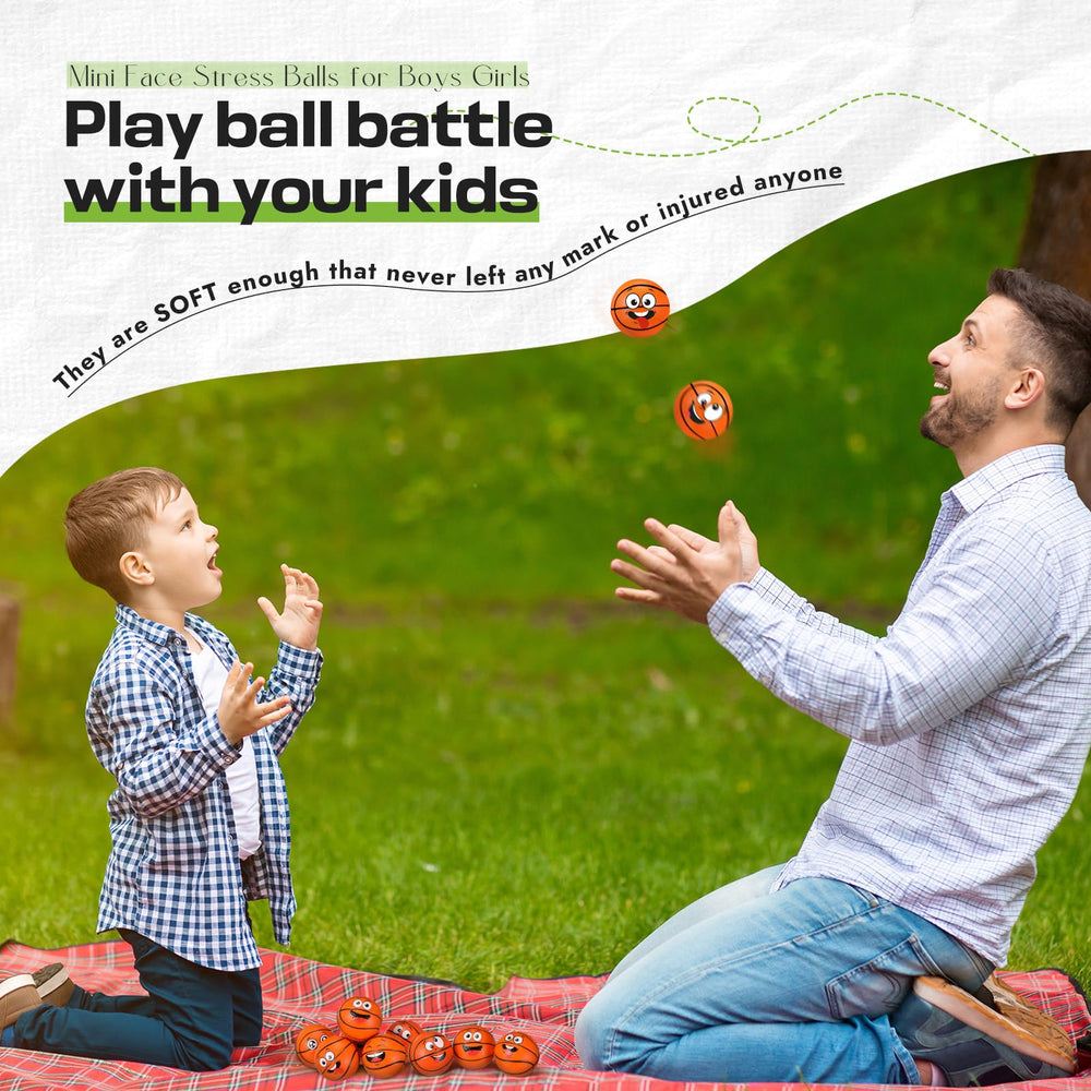 Arrowbash mini basketball stress ball with angry face to release hand tension