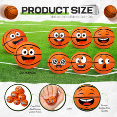 Arrowbash stress balls with six expressions for playful sharing