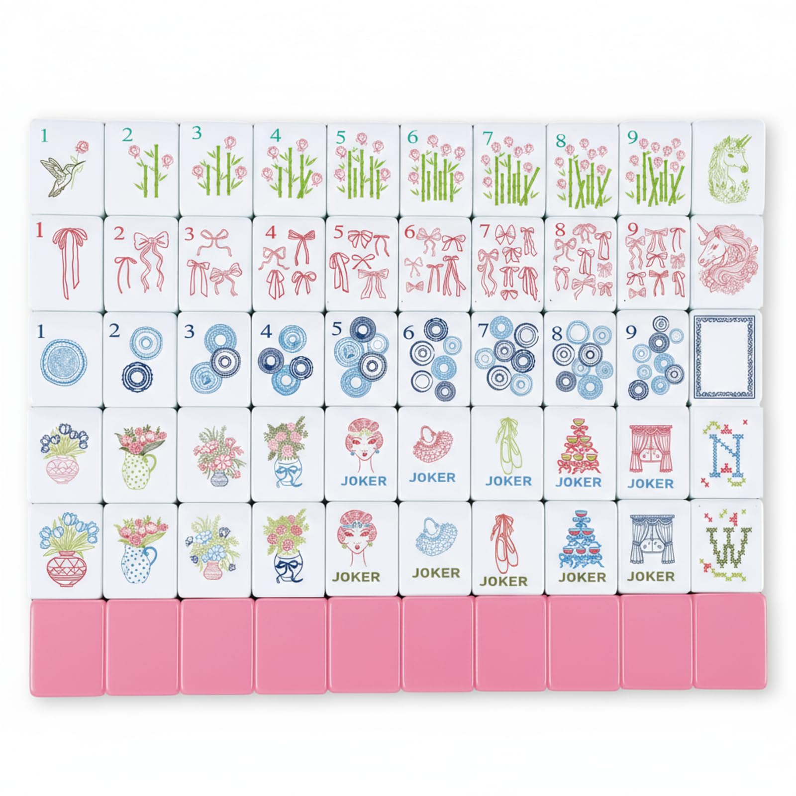 Arrowbash mini mahjong tiles front patterns showcase vibrant designs for engaging gameplay.