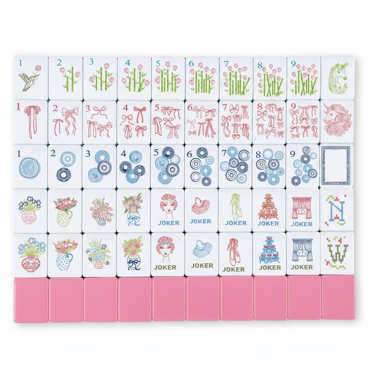 Arrowbash mini mahjong tiles front patterns showcase vibrant designs for engaging gameplay.