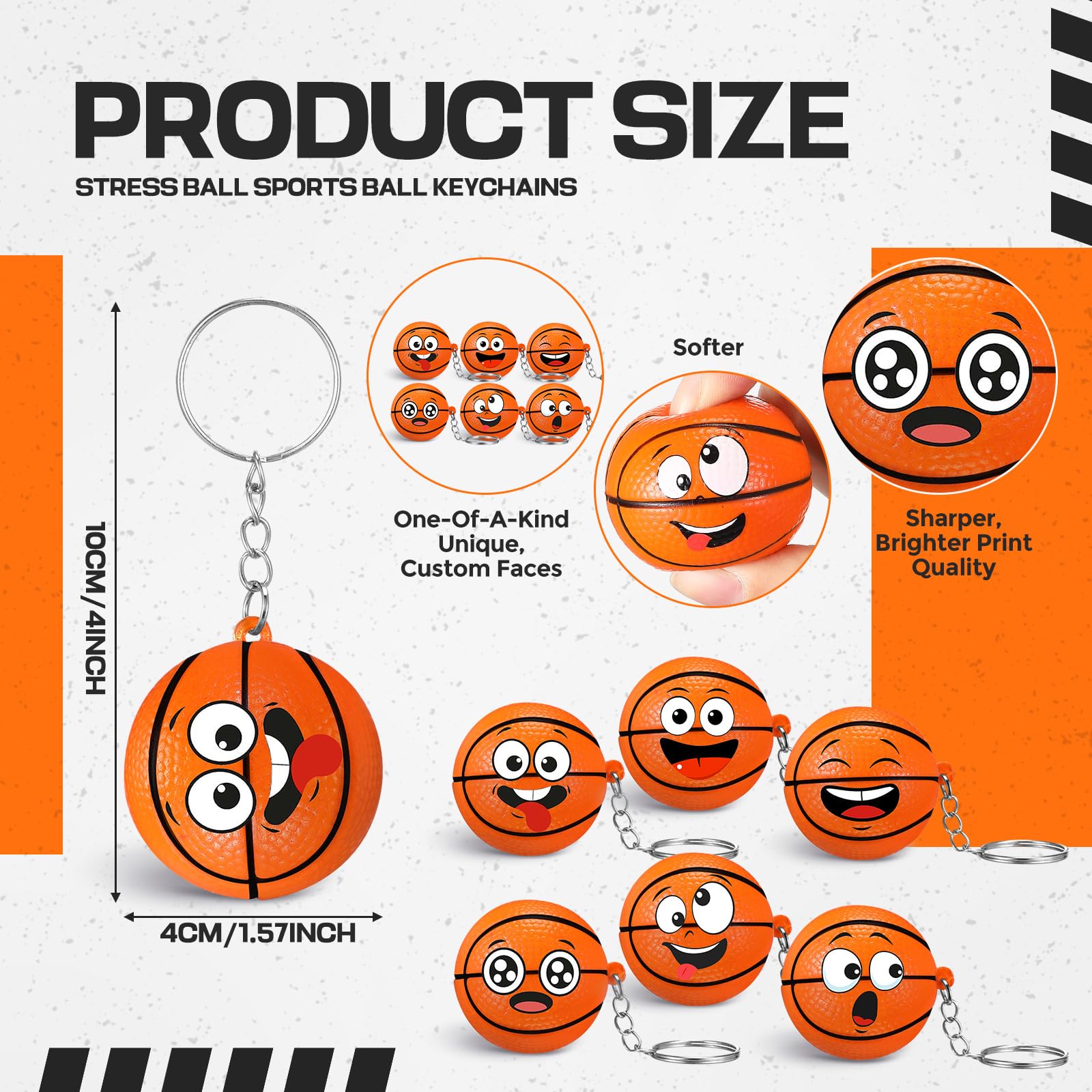 Arrowbash smiley face stress ball keychain eases tension during commutes.