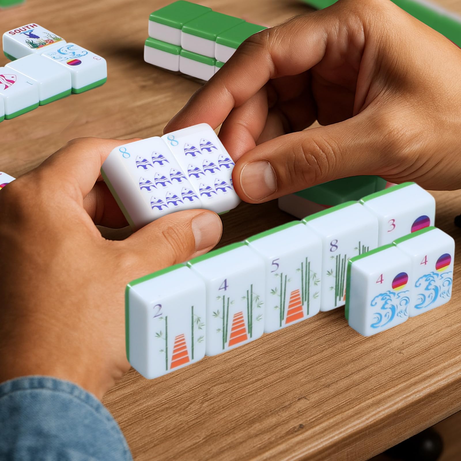 Arrowbash stands-compatible tiles fit most Mahjong stands for flexible setup.