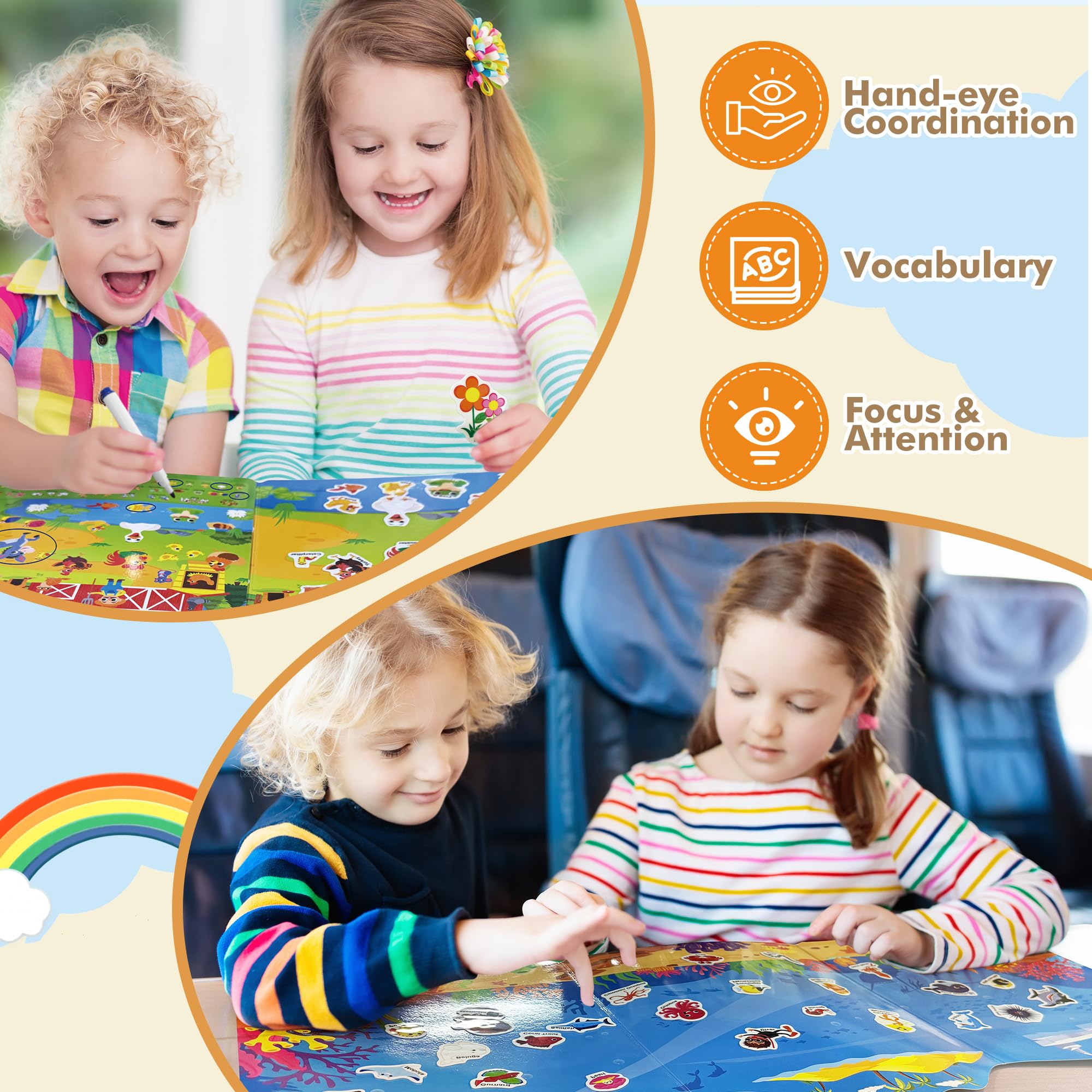 Arruki Kids waterproof coated cardstock pages stay clean.