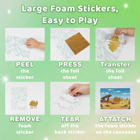 ArRuKi KIDS foil sheets provide bright color for vibrant art projects.