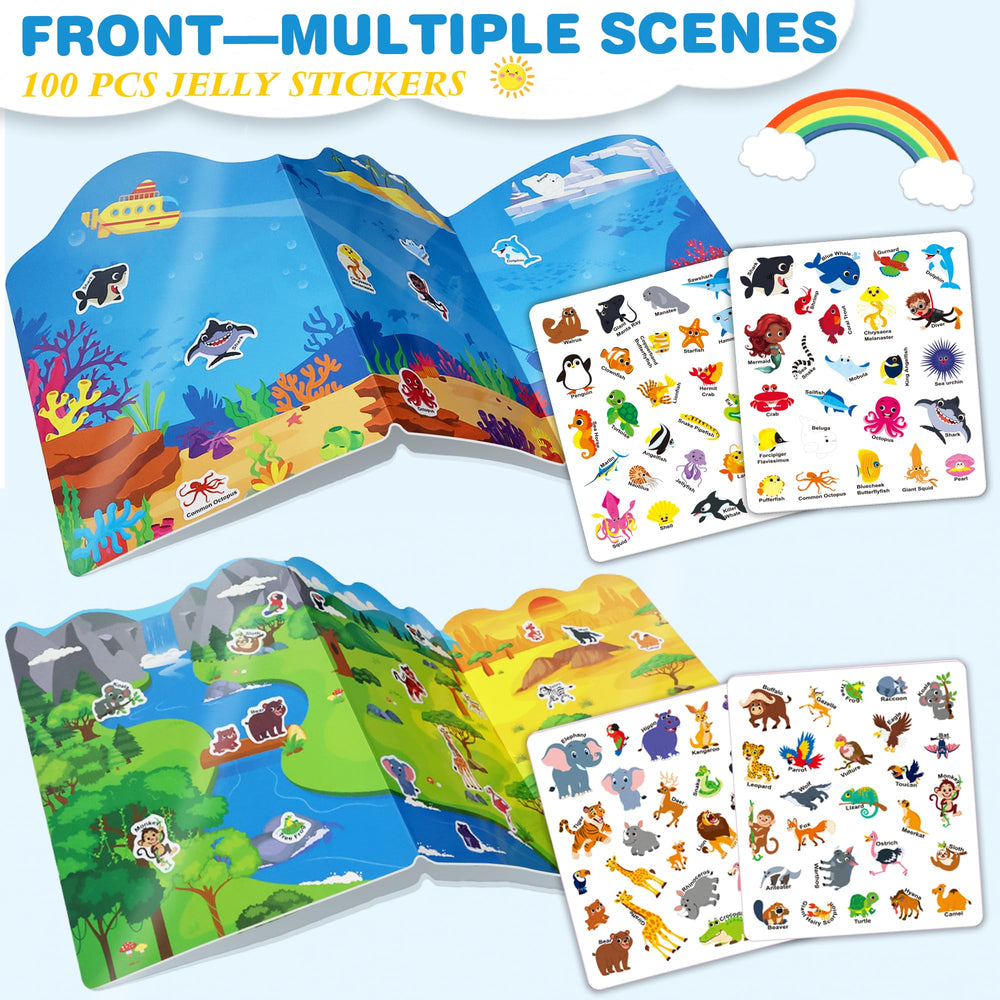 ArRuKi KIDS Ocean World stickers closeup—vibrant jelly textures spark imaginative play.