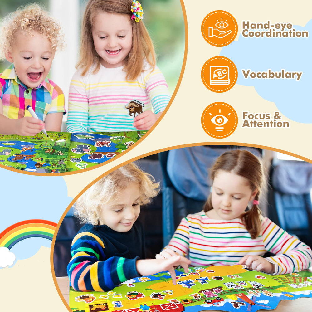 ArRuKi KIDS portable sticker pouch for travel and on the go