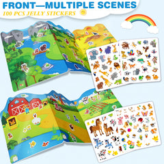 ArRuKi KIDS safari sticker book cover with vibrant wildlife scenes
