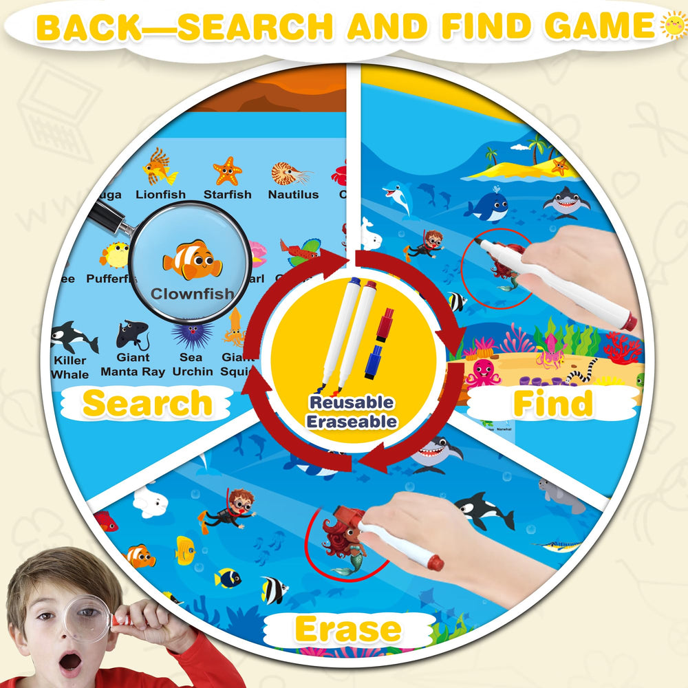 ArRuKi KIDS Safari sticker book scene—engaging animals and layout to boost focus.