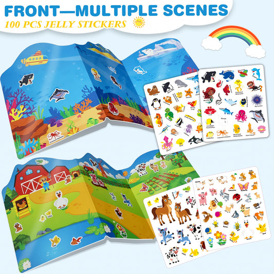 Arruki Kids ocean scene sticker book for creative exploration.