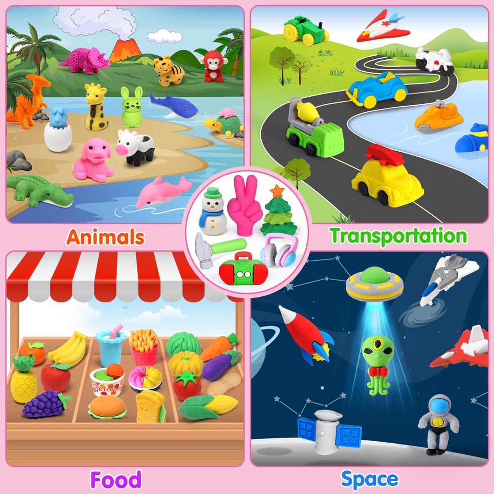 Arscniek classroom prizes inspire engagement with safe rubber erasers.