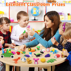 Arscniek tiger take-apart eraser encourages color and assembly exploration