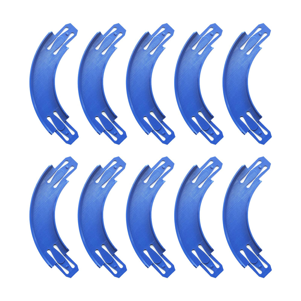 ARSUNOVO blue 90-degree banked turn connectors for smooth, stable track transitions.