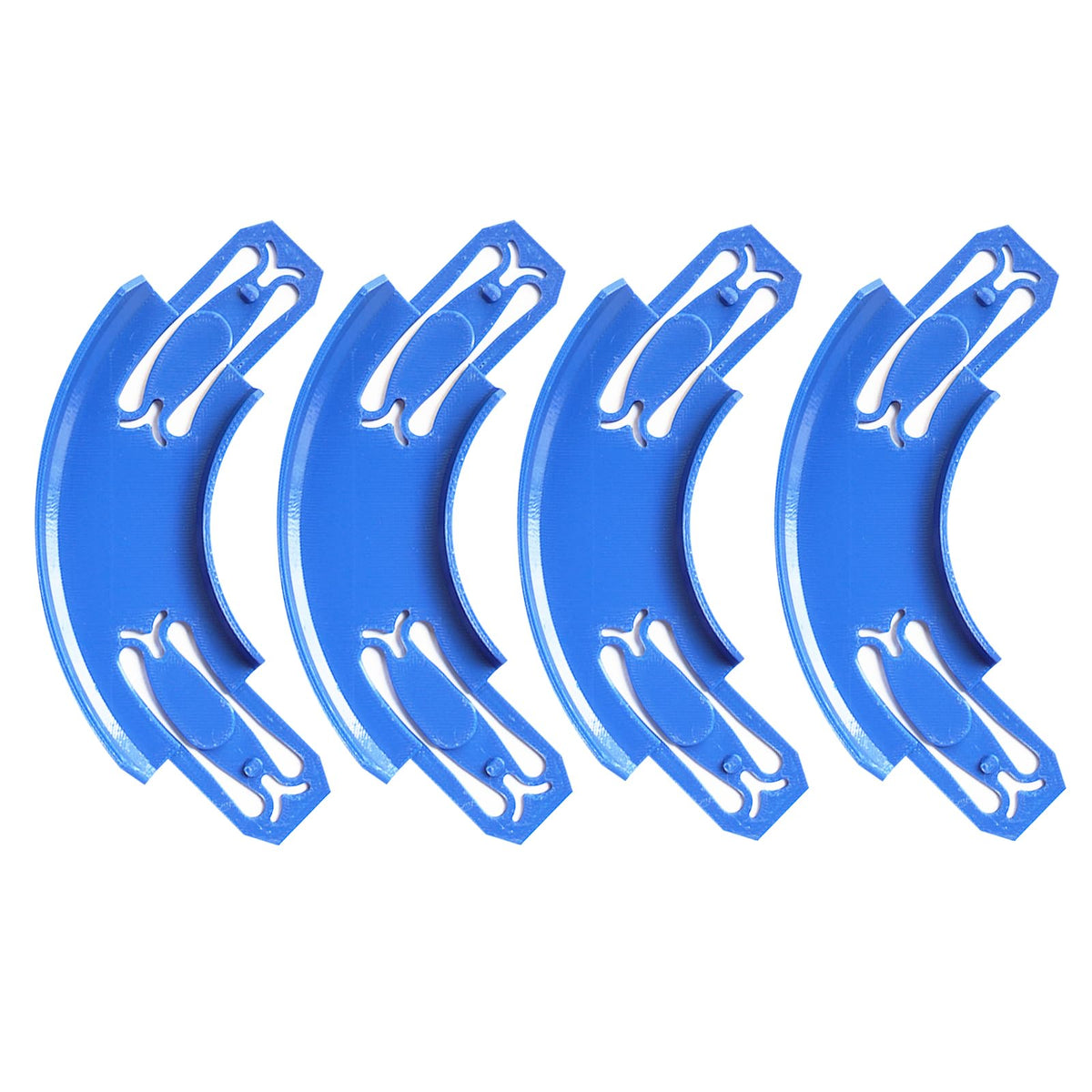 ARSUNOVO blue racetrack connectors for Hot Wheels provide a secure, smooth join.