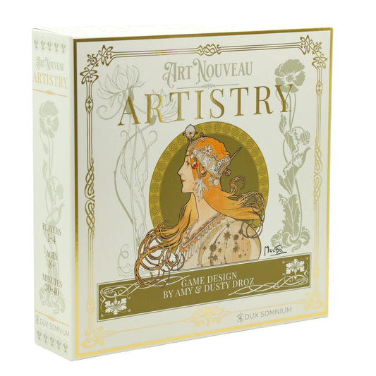 ART NOUVEAU ARTISTRY box cover shows elegant design for gift appeal and shelf presence.