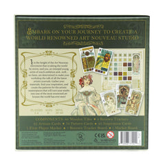 ART NOUVEAU ARTISTRY game board setup with vibrant motifs inviting quick play.