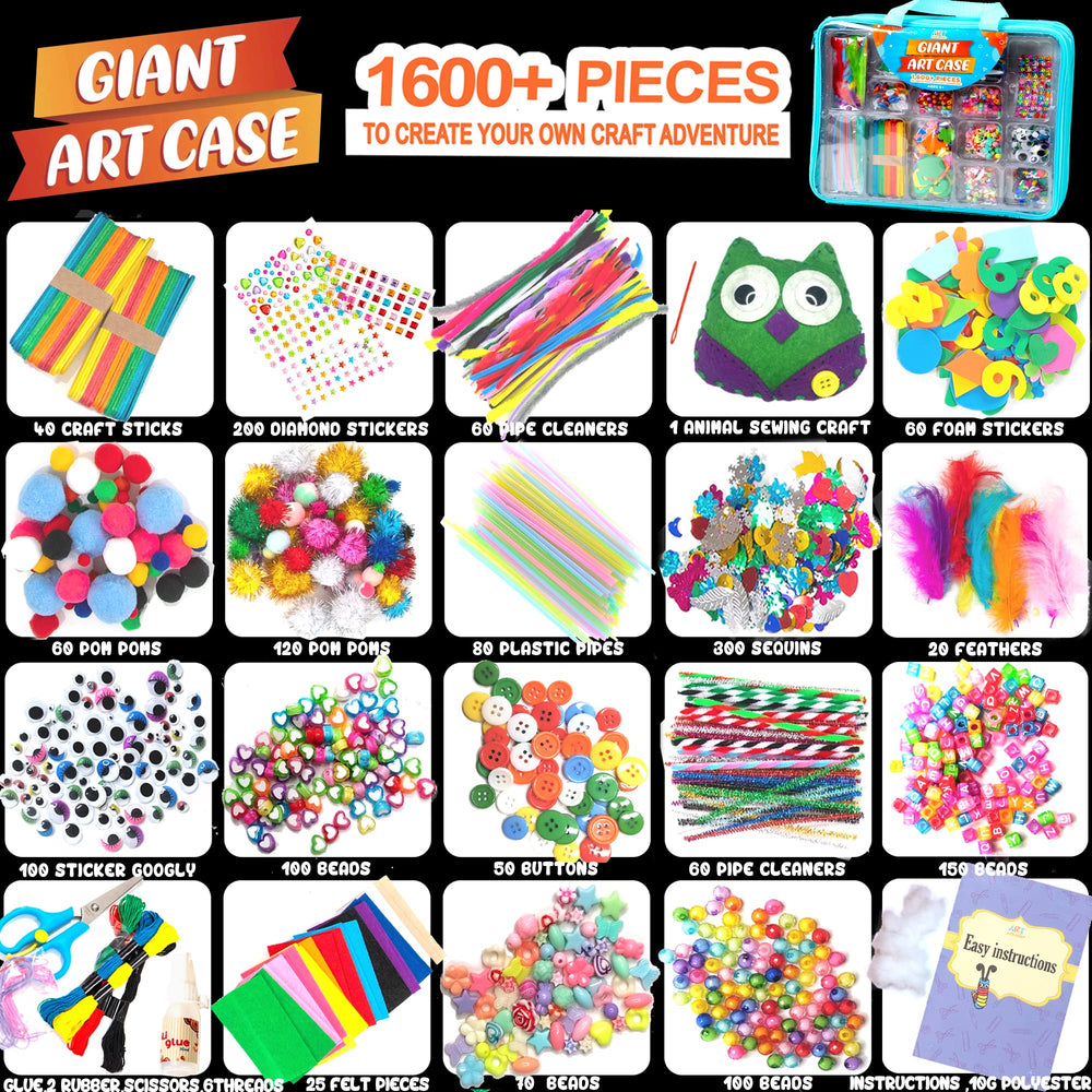 Art with Smile 1600+ pieces box, supports dozens of DIY projects