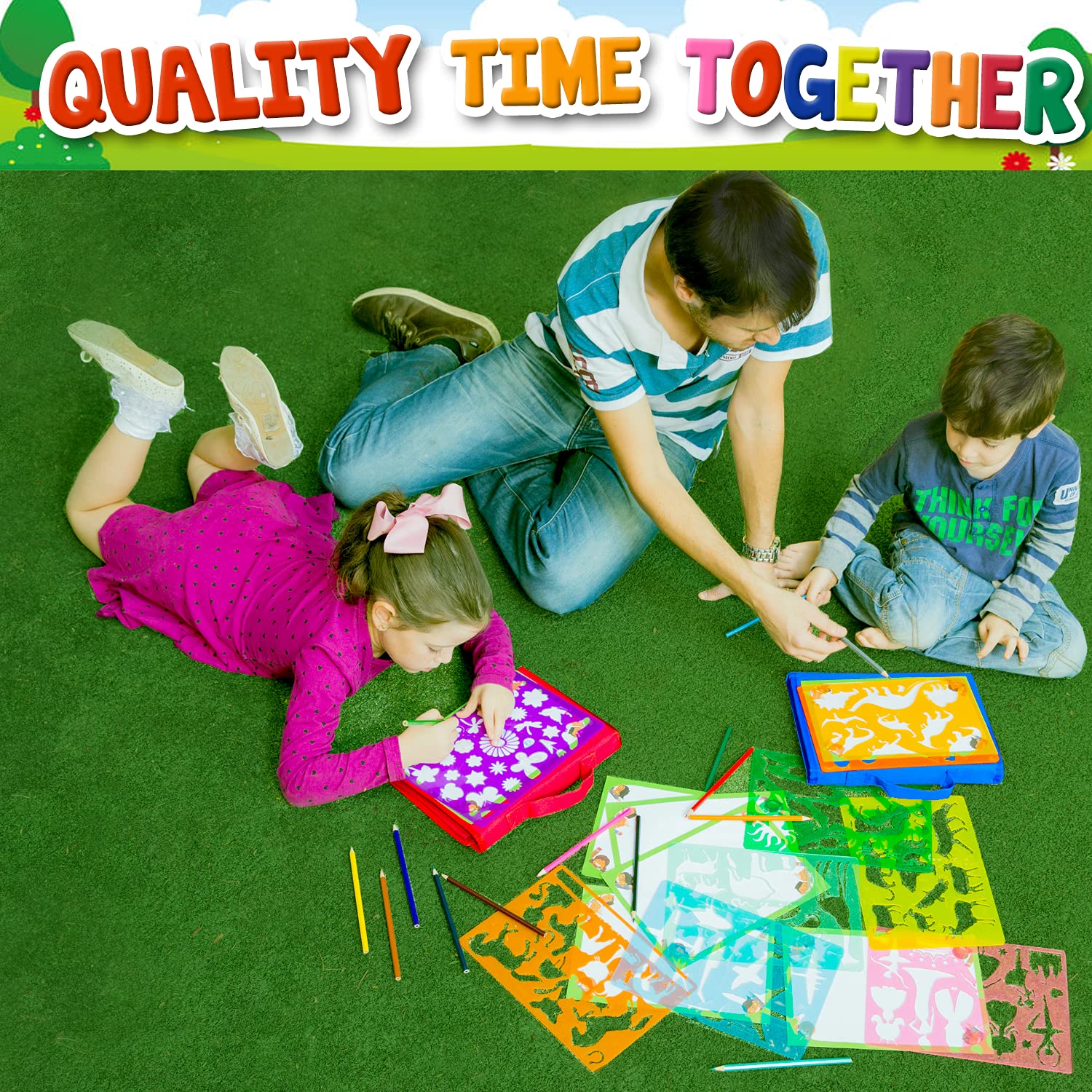 Art with smile carry bag that doubles as a drawing board on the go.