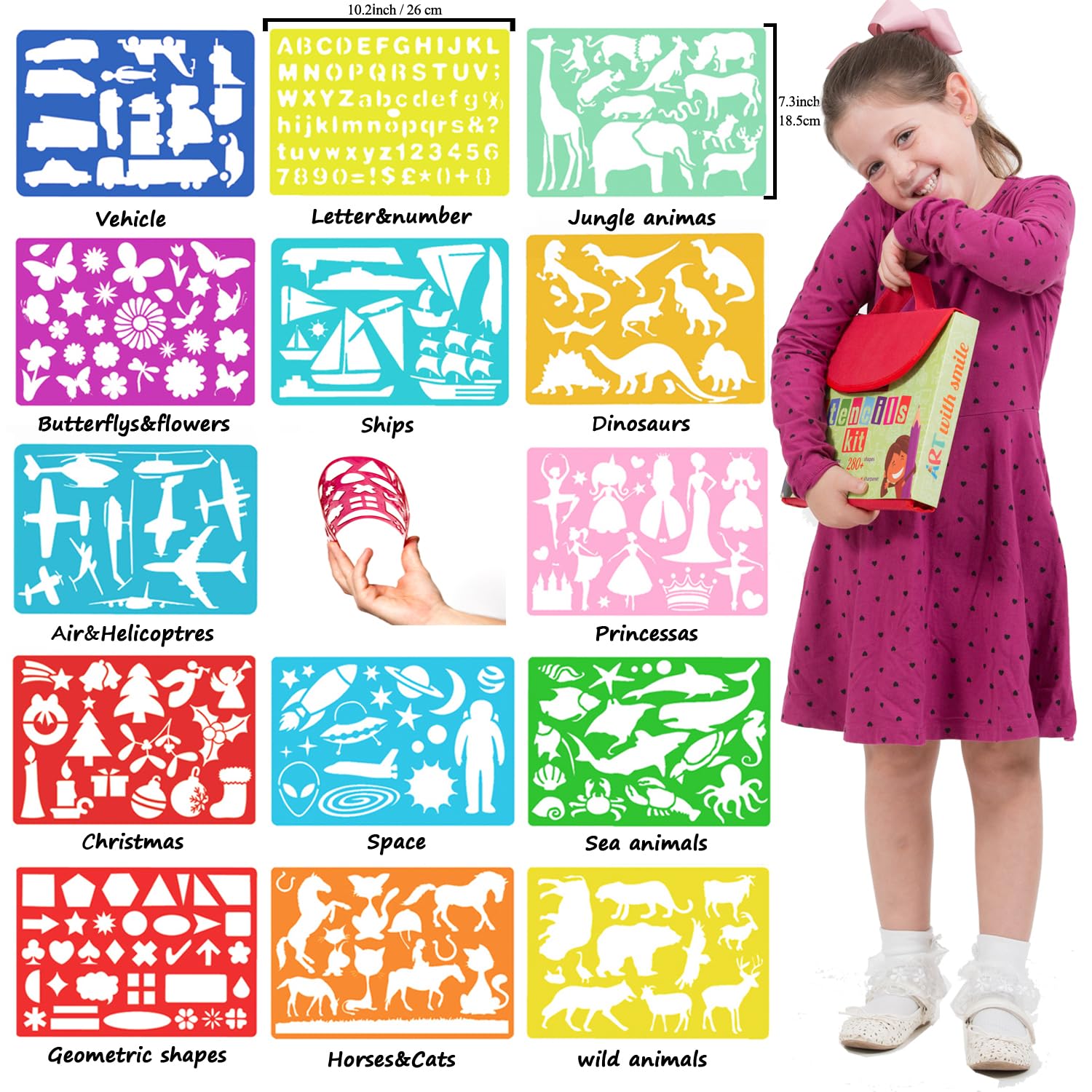 Art with Smile color pencils and paper setup for easy, mess-free drawing sessions.