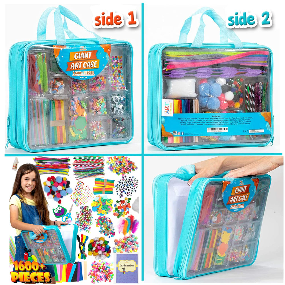 Organized carrying case by Art with Smile keeps crafts tidy during travel