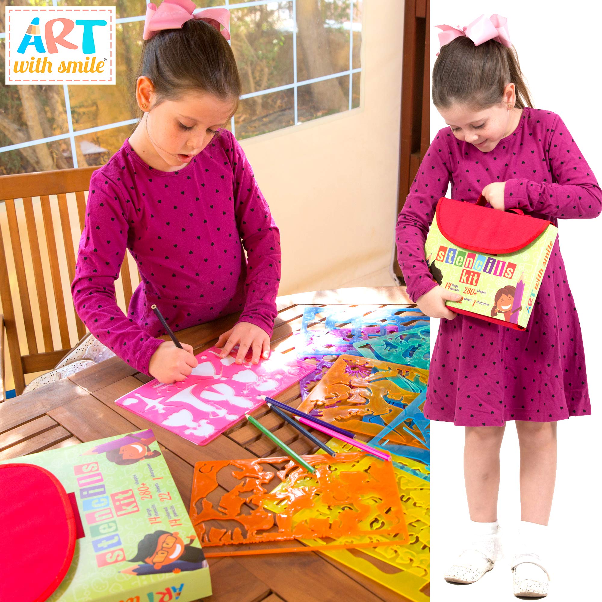 Art with Smile sturdy stencils tolerate years of coloring and tracing.