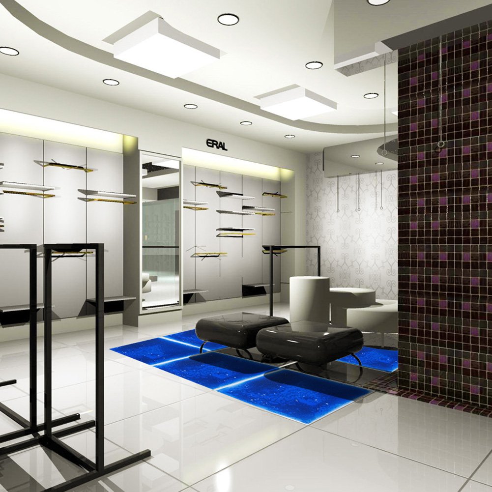 Art3d blue tile with anti-slip backing for stable play surfaces